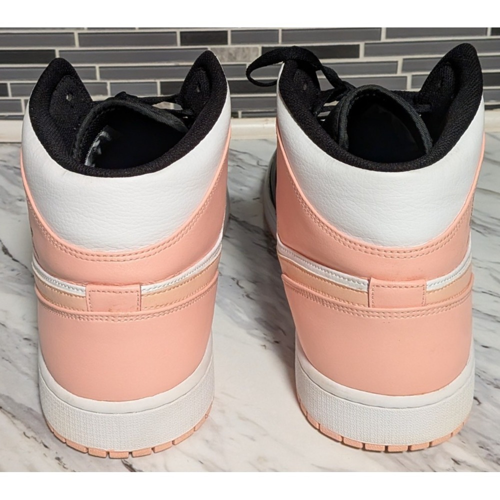 Nike Air Jordan 1 Mid Crimson Tint Arctic Orange Black 554724-133 Men's Size 18 - Picture 6 of 10